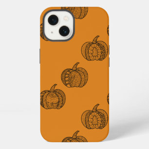 Halloween doodles boho mandala pumpkins Autumn iPhone 13 Case
