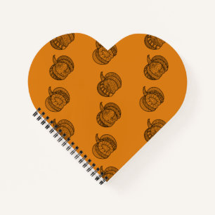 Halloween doodles boho mandala pumpkins Autumn Notebook
