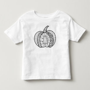 Halloween doodles boho mandala pumpkins Autumn Toddler T-Shirt