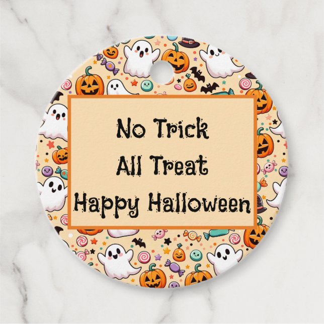 Halloween Doodles Favour Tags (Front)