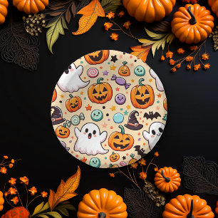 Halloween Doodles Paper Plate