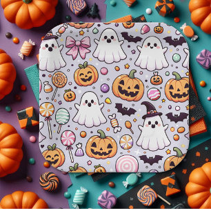 Halloween Doodles Paper Plate
