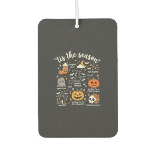 Halloween Doodles Tis the Season Witch Design Car Air Freshener