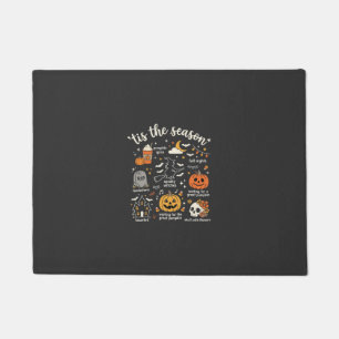 Halloween Doodles Tis the Season Witch Design Doormat