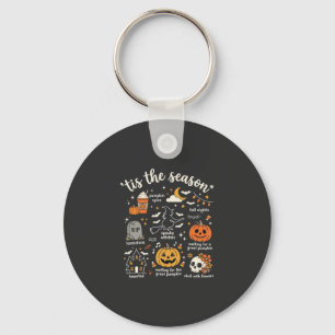 Halloween Doodles Tis the Season Witch Design Key Ring