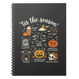 Halloween Doodles Tis the Season Witch Design Notebook