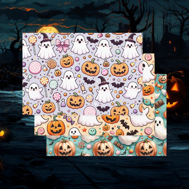 Halloween Doodles Wrapping Paper Sheet (Creator Uploaded)
