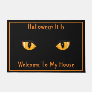 Halloween Door Mat-Cat Eyes Doormat