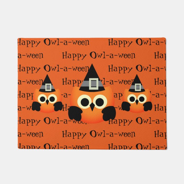 Halloween Door Mat-Owl Doormat (Front)