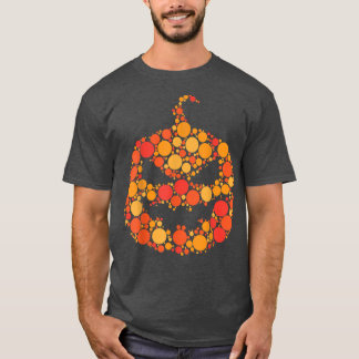 Halloween Dot Day Pumpkin Jack O Lantern Polka Dot T-Shirt