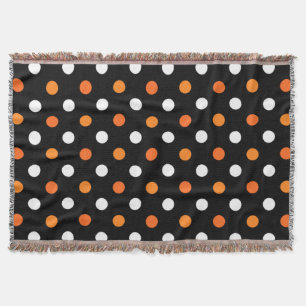 Halloween Dots Throw Blanket