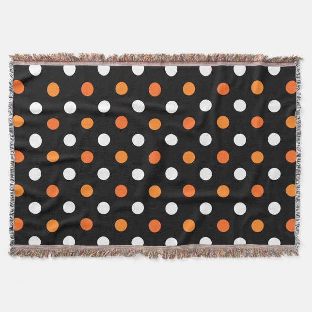 Halloween Dots Throw Blanket (Front)