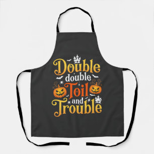 Halloween Double Double Toil and Trouble Witch Apron