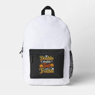 Halloween Double Double Toil and Trouble Witch Printed Backpack