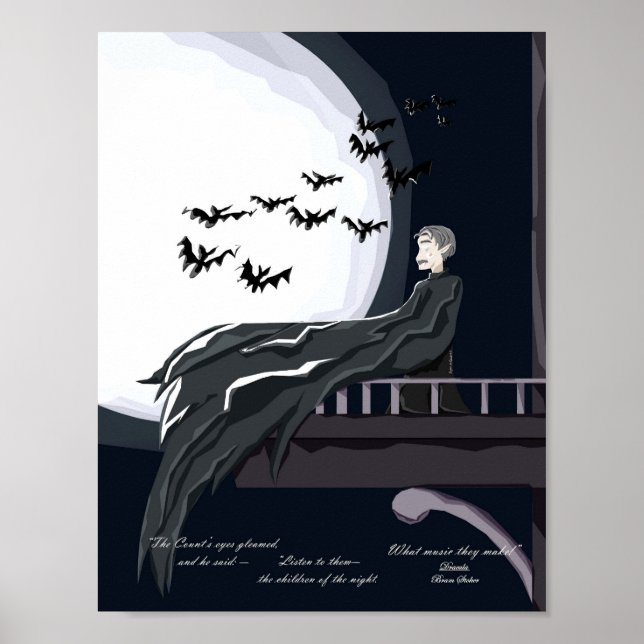 Halloween Dracula Art Print (Front)