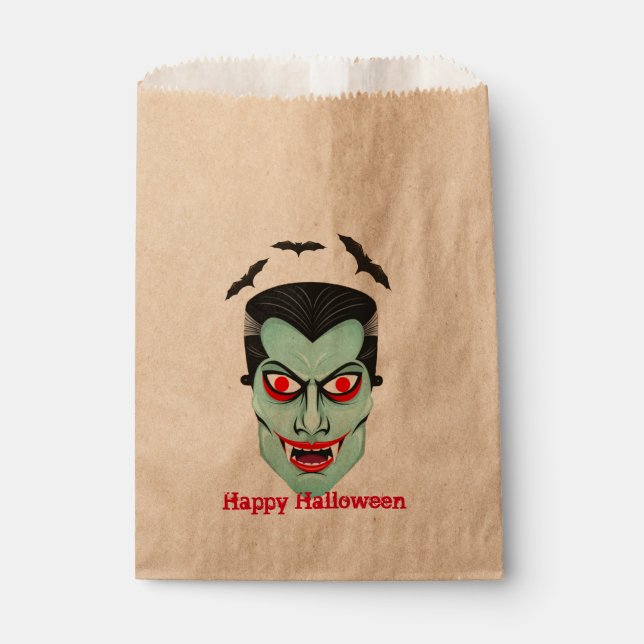 Halloween, Dracula, Bats, Birthday Party, Custom, Favour Bag (Front)