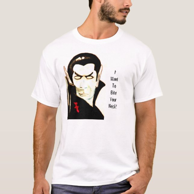 HALLOWEEN DRACULA BITES YOUR NECK tee (Front)