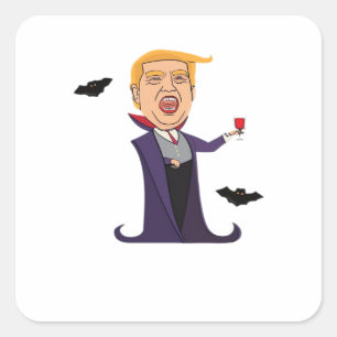 Halloween Dracula  Funny Square Sticker