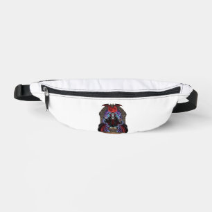 Halloween Dracula Red Moon Bats Skull_1 Bum Bags