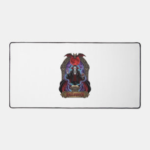 Halloween Dracula Red Moon Bats Skull_1 Desk Mat