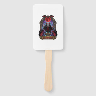 Halloween Dracula Red Moon Bats Skull_1 Hand Fan