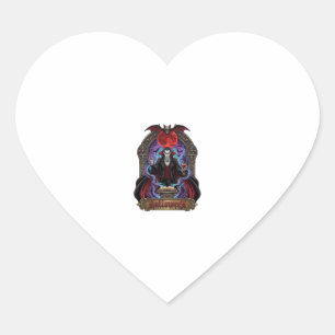 Halloween Dracula Red Moon Bats Skull_1 Heart Sticker