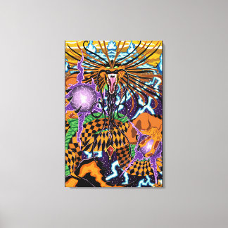 Halloween Dragon Stretched Canvas Art Print