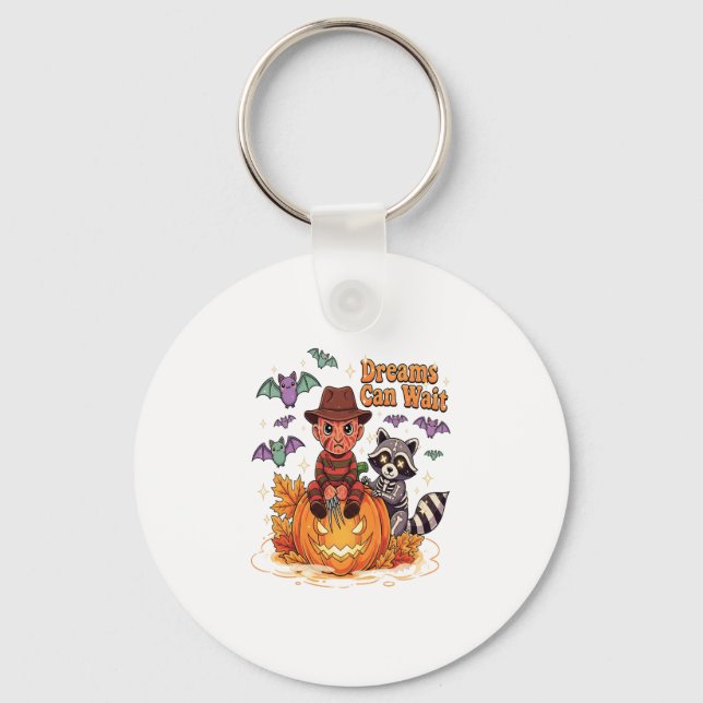 halloween Dreams Can Wait Horror Monster Key Ring (Front)