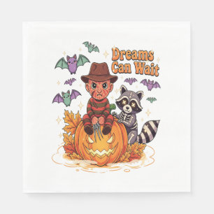 halloween Dreams Can Wait Horror Monster Napkin