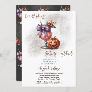 Halloween Drink Pumpkin Bridal Shower Invitation