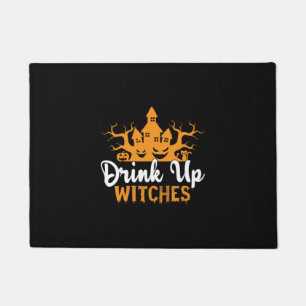 Halloween Drink Up Witches Birthday Doormat