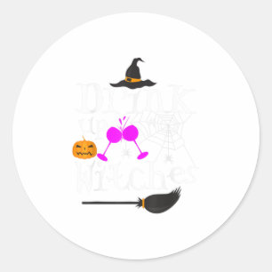 Halloween  Drink Up Witches Classic Round Sticker
