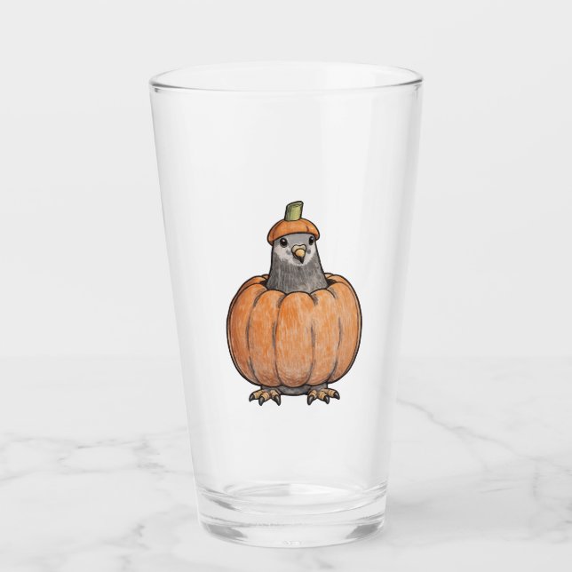 Halloween Drinking Glass Dove  (Front)