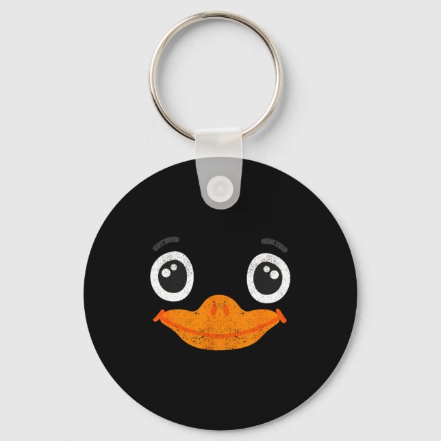 Halloween Duck Face Costume Animals Cute Easy Duck Key Ring (Front)