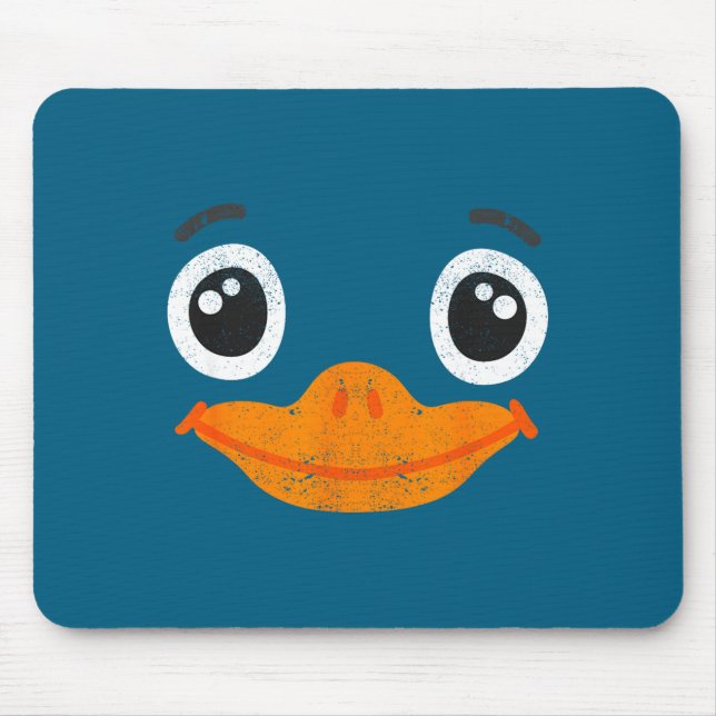 Halloween Duck Face Costume Animals Cute Easy Duck Mouse Pad (Front)