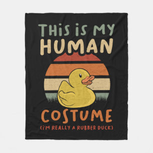 Halloween Duck Fleece Blanket