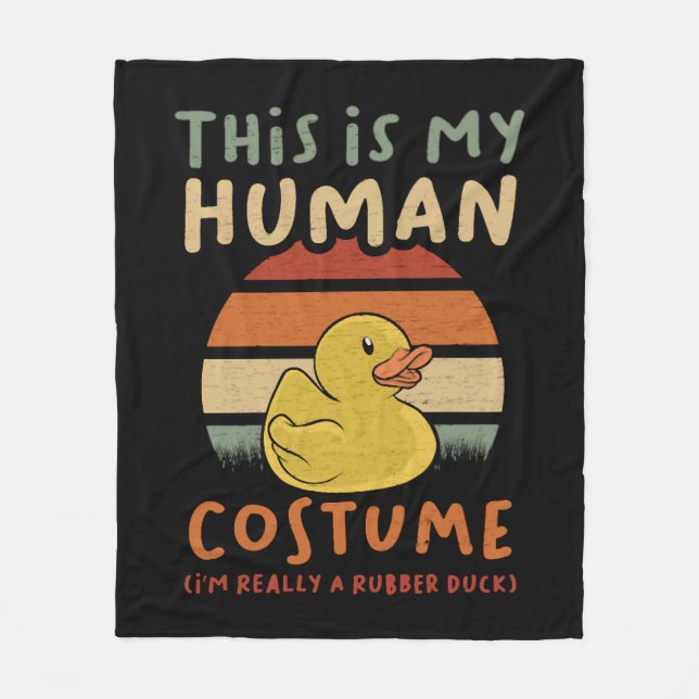 Halloween Duck Fleece Blanket (Front)