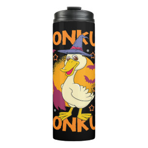 Halloween Duck Funny Halloween Pumpkin Duck Thermal Tumbler