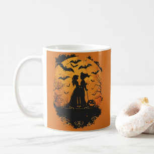 Halloween-Duo im Mondlicht Coffee Mug
