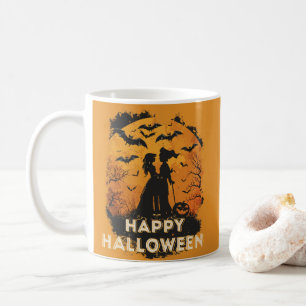 Halloween-Duo im Mondlicht Coffee Mug