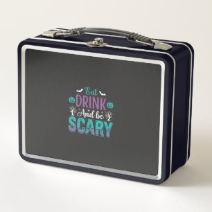 Halloween Eat Drink And Be Scary Design Metal Lunch Box