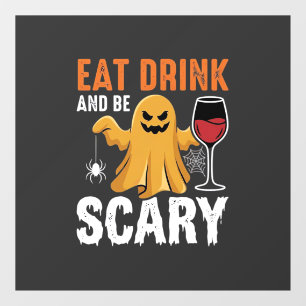 Halloween Eat Drink Be Scary Ghost Design_1