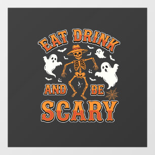 Halloween Eat Drink Be Scary Ghost Design_1