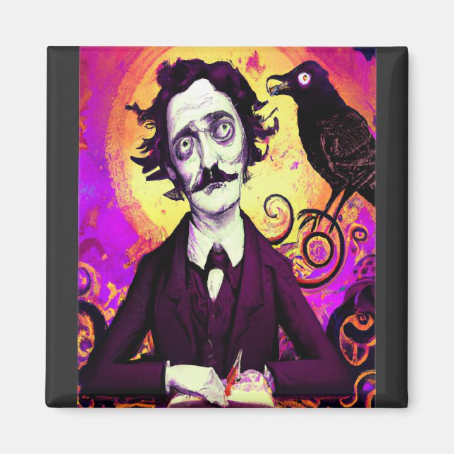 Halloween, Edgar Allen Poe, Raven, Nevermore    Magnet (Front)