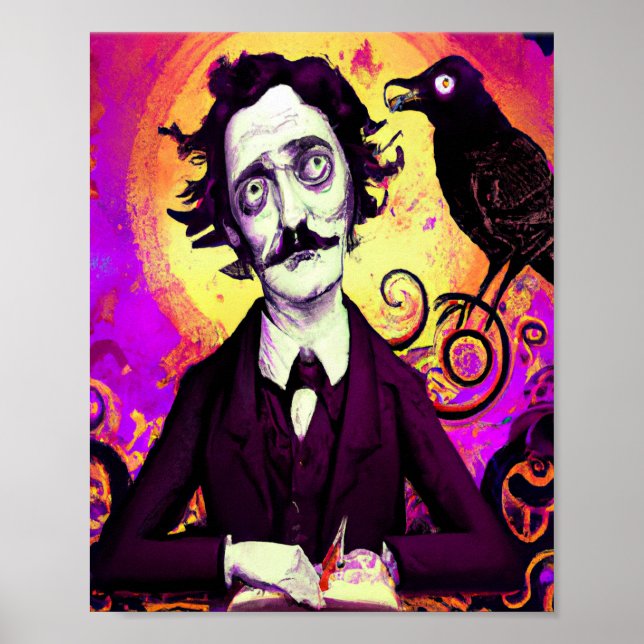 Halloween, Edgar Allen Poe, Raven, Nevermore  Poster (Front)