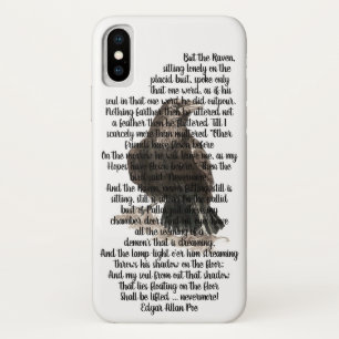 Halloween Edgar Allen Poe Raven Poem iPhone X Case