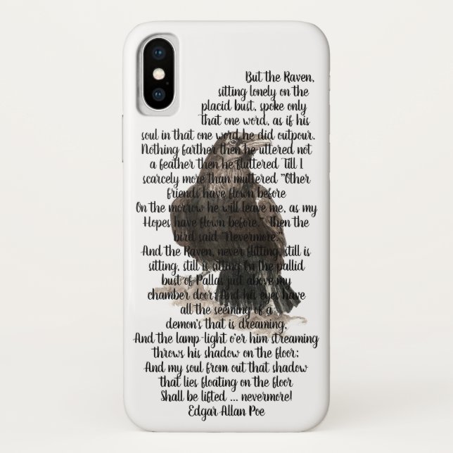 Halloween Edgar Allen Poe Raven Poem Case-Mate iPhone Case (Back)