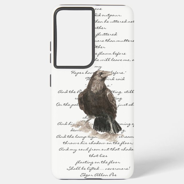 Halloween Edgar Allen Poe Raven Poem  Samsung Galaxy S21 Ultra Case (Back)