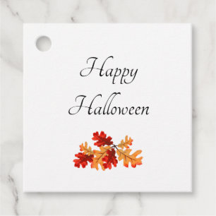 Halloween Elegant Fall Leaves Favour Tags