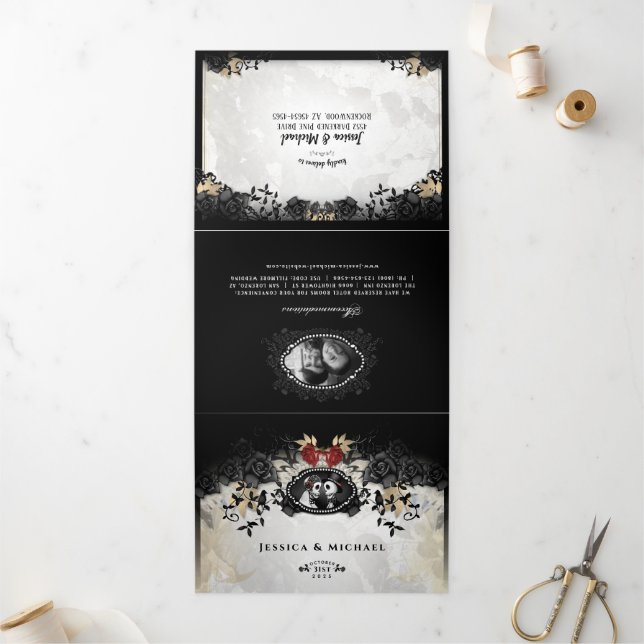 Halloween Elegant Rose -  DETAILS & MENU RSVP (Outside)
